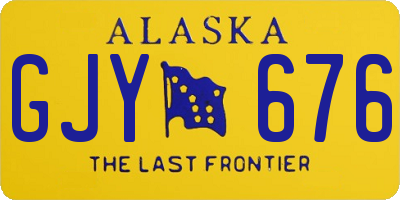 AK license plate GJY676