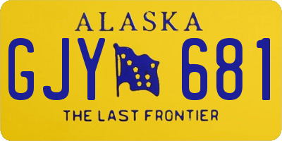 AK license plate GJY681