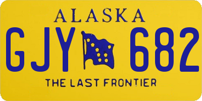 AK license plate GJY682