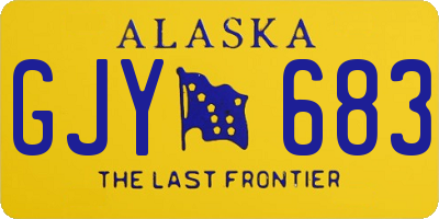AK license plate GJY683