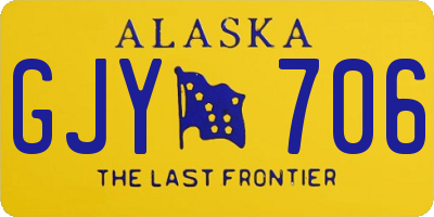 AK license plate GJY706