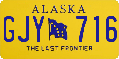 AK license plate GJY716