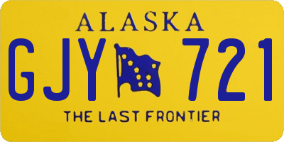 AK license plate GJY721