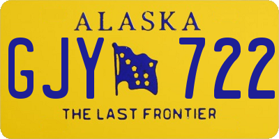 AK license plate GJY722