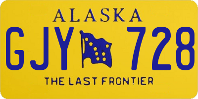 AK license plate GJY728