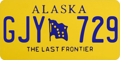 AK license plate GJY729