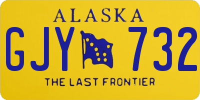 AK license plate GJY732