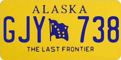 AK license plate GJY738