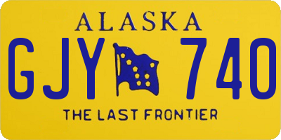 AK license plate GJY740
