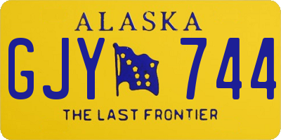 AK license plate GJY744