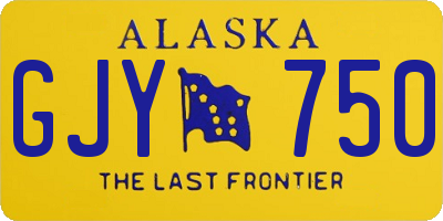 AK license plate GJY750