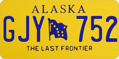 AK license plate GJY752