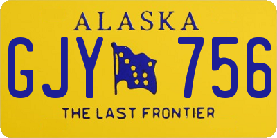 AK license plate GJY756
