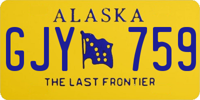 AK license plate GJY759