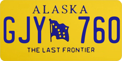 AK license plate GJY760