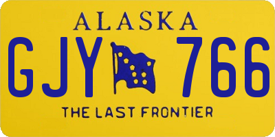 AK license plate GJY766