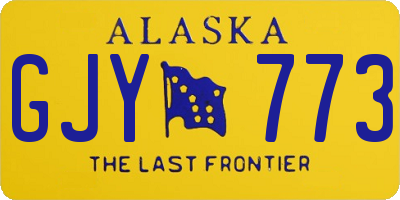 AK license plate GJY773