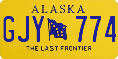 AK license plate GJY774