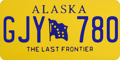 AK license plate GJY780