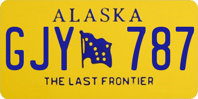 AK license plate GJY787
