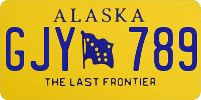 AK license plate GJY789