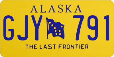 AK license plate GJY791