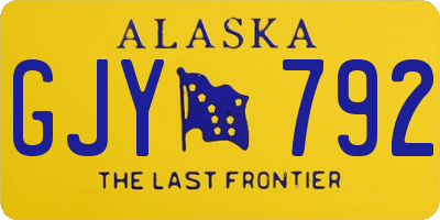 AK license plate GJY792