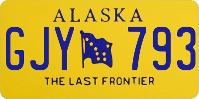 AK license plate GJY793