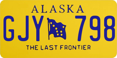 AK license plate GJY798