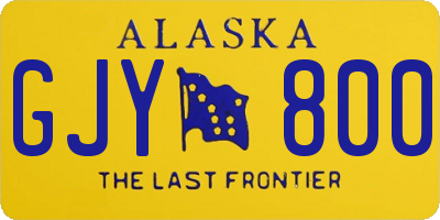 AK license plate GJY800