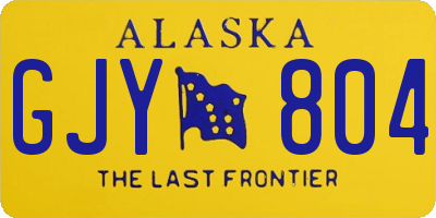 AK license plate GJY804