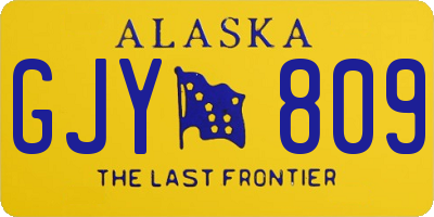 AK license plate GJY809