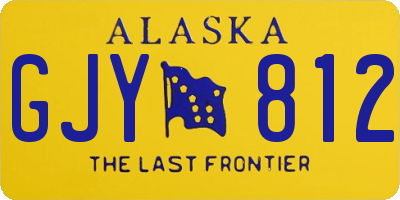 AK license plate GJY812