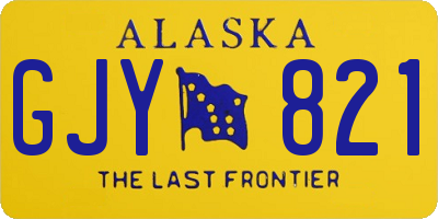 AK license plate GJY821
