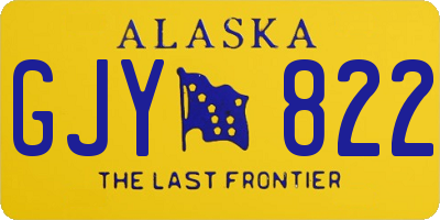 AK license plate GJY822