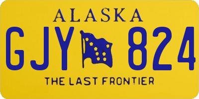 AK license plate GJY824