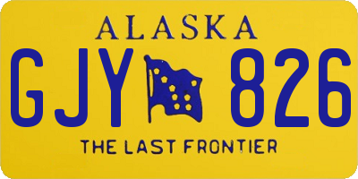 AK license plate GJY826