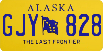 AK license plate GJY828