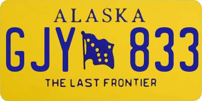AK license plate GJY833