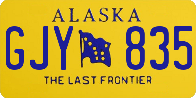 AK license plate GJY835