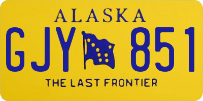 AK license plate GJY851