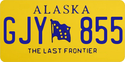 AK license plate GJY855