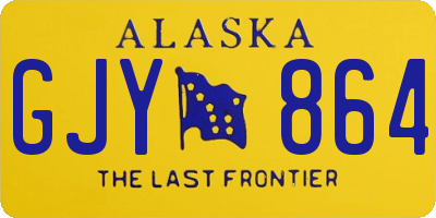 AK license plate GJY864
