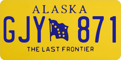 AK license plate GJY871