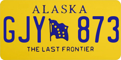 AK license plate GJY873
