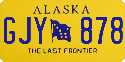 AK license plate GJY878