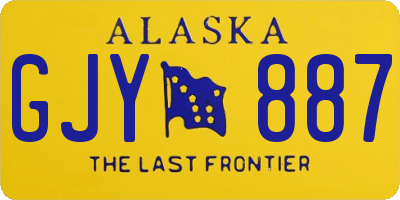 AK license plate GJY887