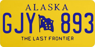 AK license plate GJY893