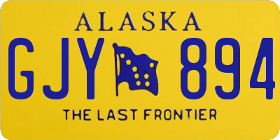 AK license plate GJY894