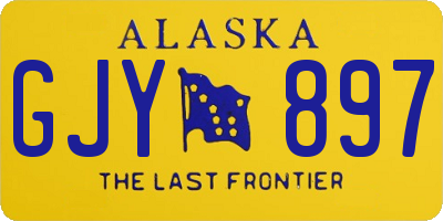 AK license plate GJY897